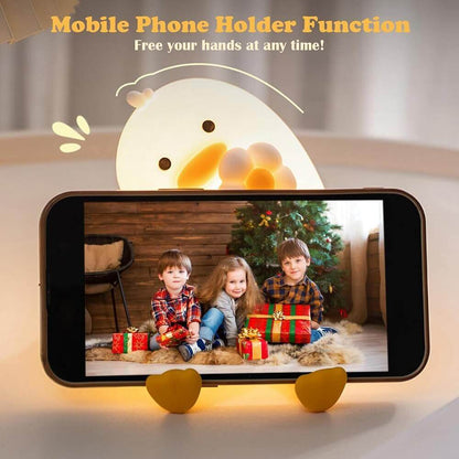 Cute Duck Dimmable Night Light with Timer & Phone Holder