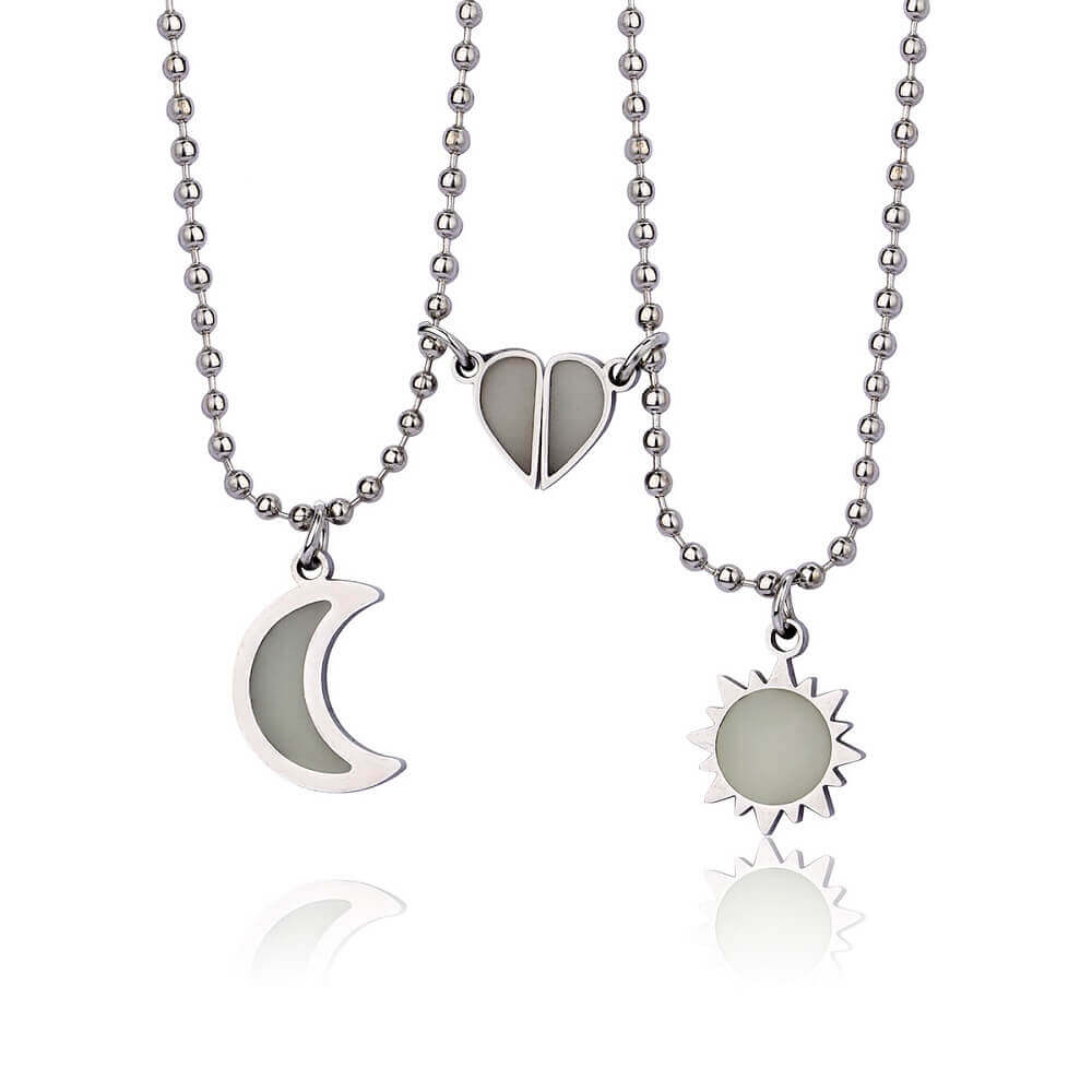 Cute Sun and Moon Magnetic Necklace