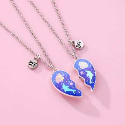 Dolphin Two-piece BFF Necklace Magnetic