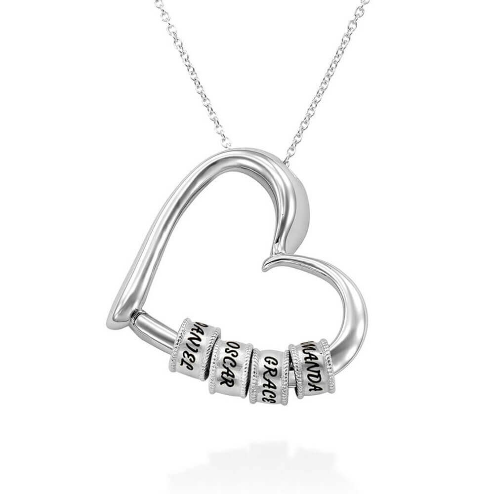 Family's Love Engraved Names Pendant Necklace