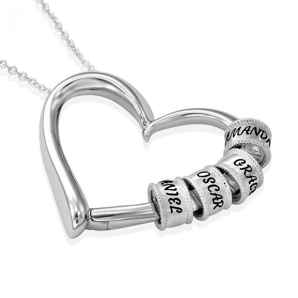 Family's Love Engraved Names Pendant Necklace