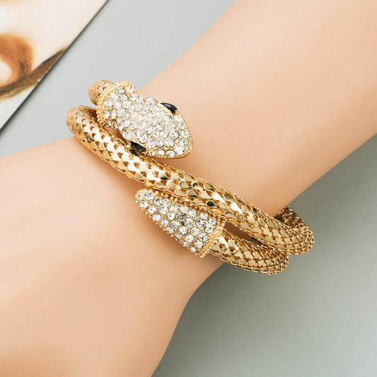 diamond snake bracelet gold