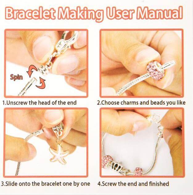 Gold Girls' Childrens DIY Bracelet Kit for Kids