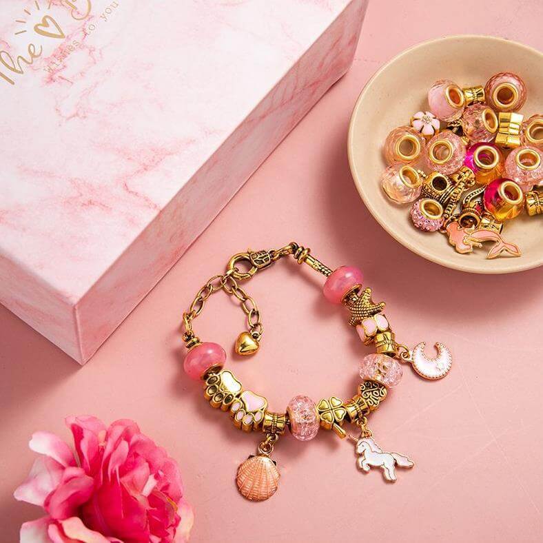 Gold Girls' Childrens DIY Bracelet Kit for Kids