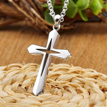 Hollow Minimalist Cross Pendant Necklace