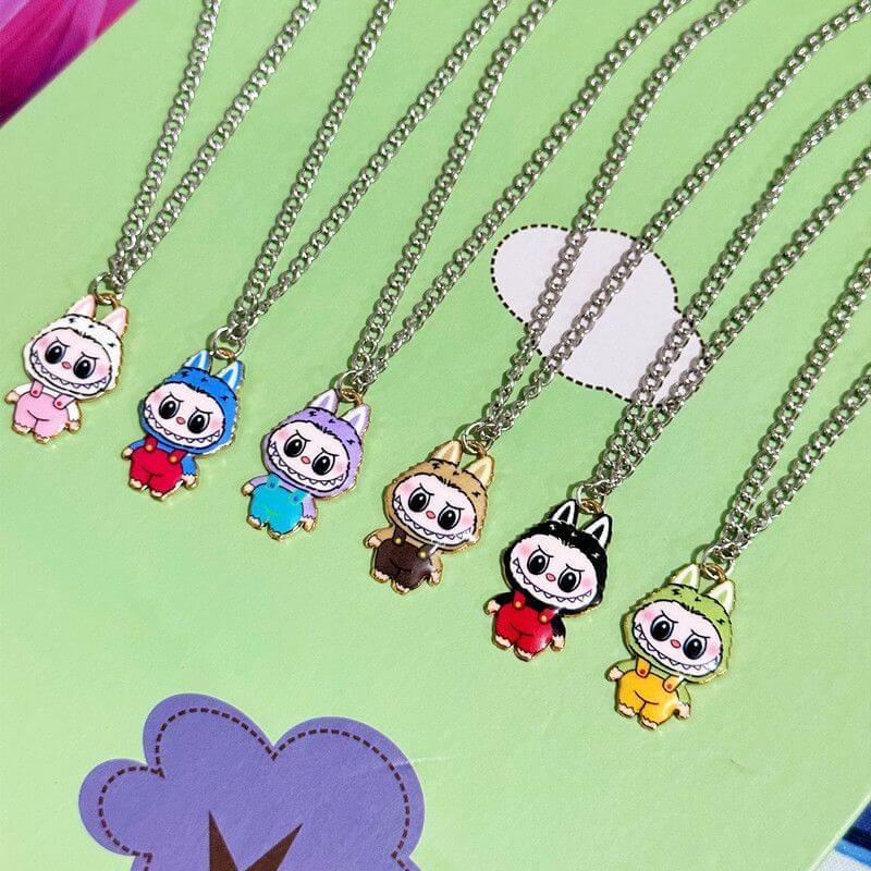Labubu Colorful Friend Necklaces - 6-Style Matching Set for Groups