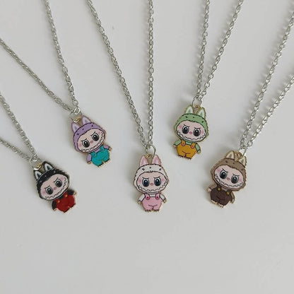 Labubu Colorful Friend Necklaces - 6-Style Matching Set for Groups