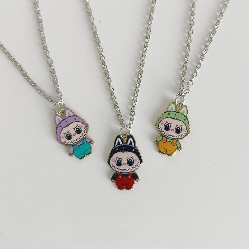Labubu Colorful Friend Necklaces - 6-Style Matching Set for Groups
