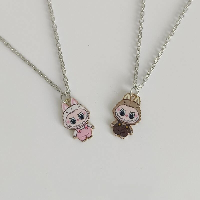 Labubu Colorful Friend Necklaces - 6-Style Matching Set for Groups