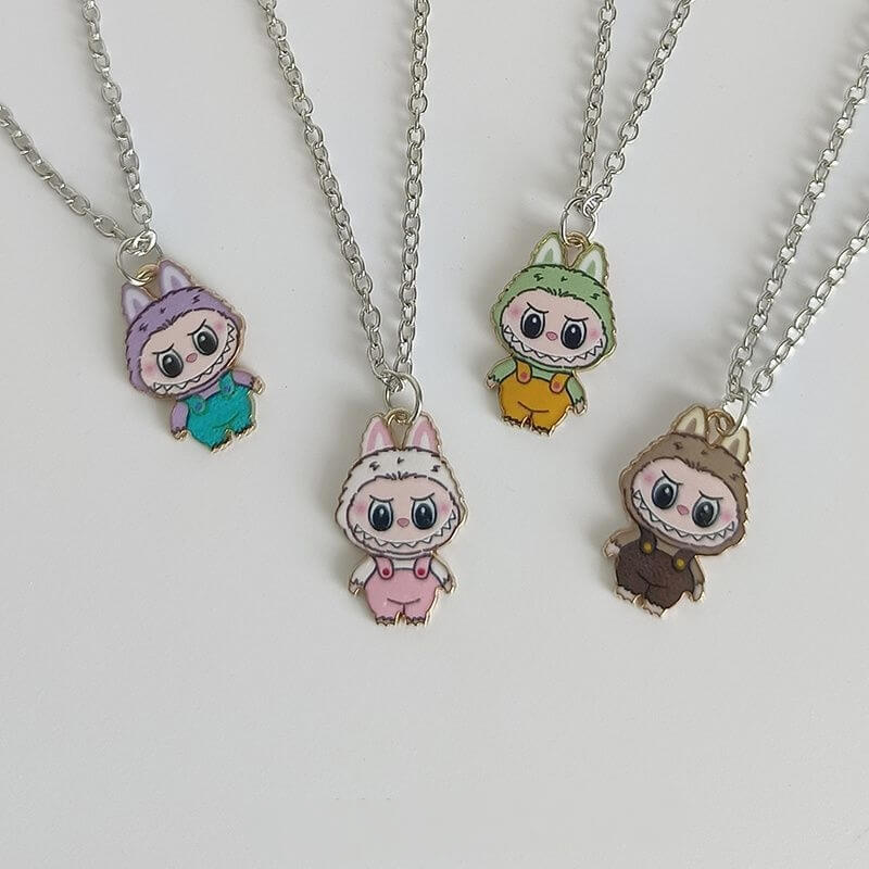 Labubu Colorful Friend Necklaces - 6-Style Matching Set for Groups