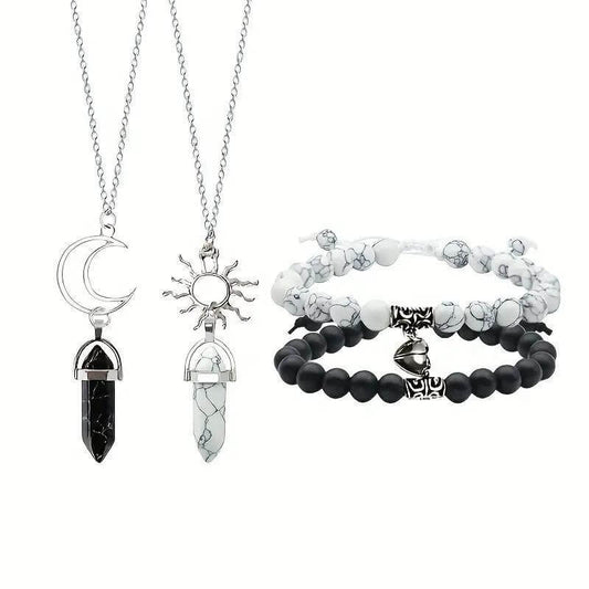 Magnetic Crystal Necklaces and Bracelets Sets