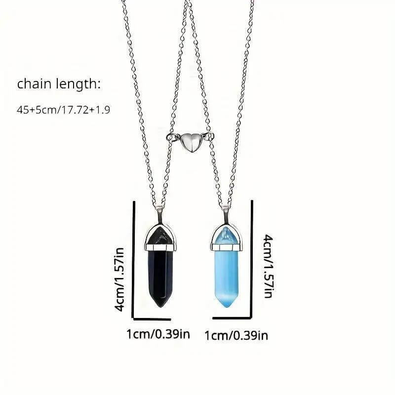 Magnetic Crystal Necklaces and Bracelets Sets