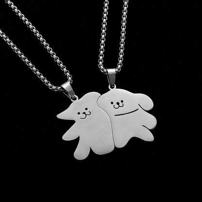 Maltese Line Puppy Matching Necklace