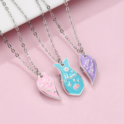 Mom - Big Sister - Little Sister Magnetic Necklace