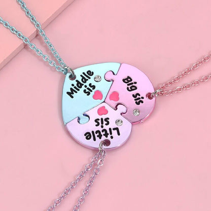 Best Friends Forever Friendship Necklace for 3 People