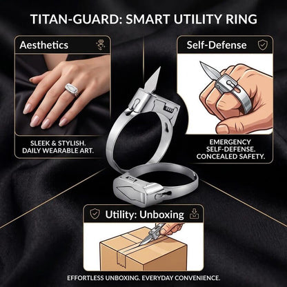 Self Defense Hidden Knife Ring Outdoor Multi-fuction Ring