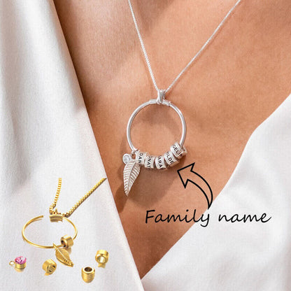 Personalized Birthstone Necklace with Family's Names