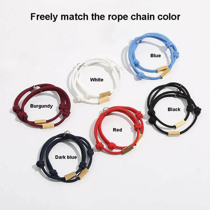 Custom Engraved Magnetic Bracelets for Two