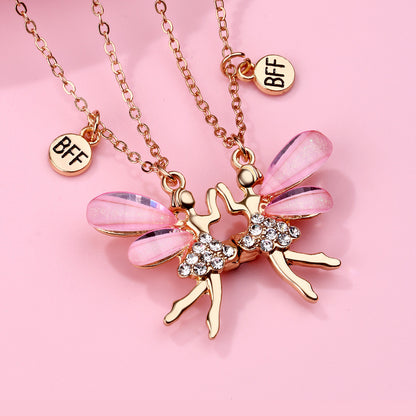 Pixie High-Five: Crystal Wing Magnetic Charm Necklaces