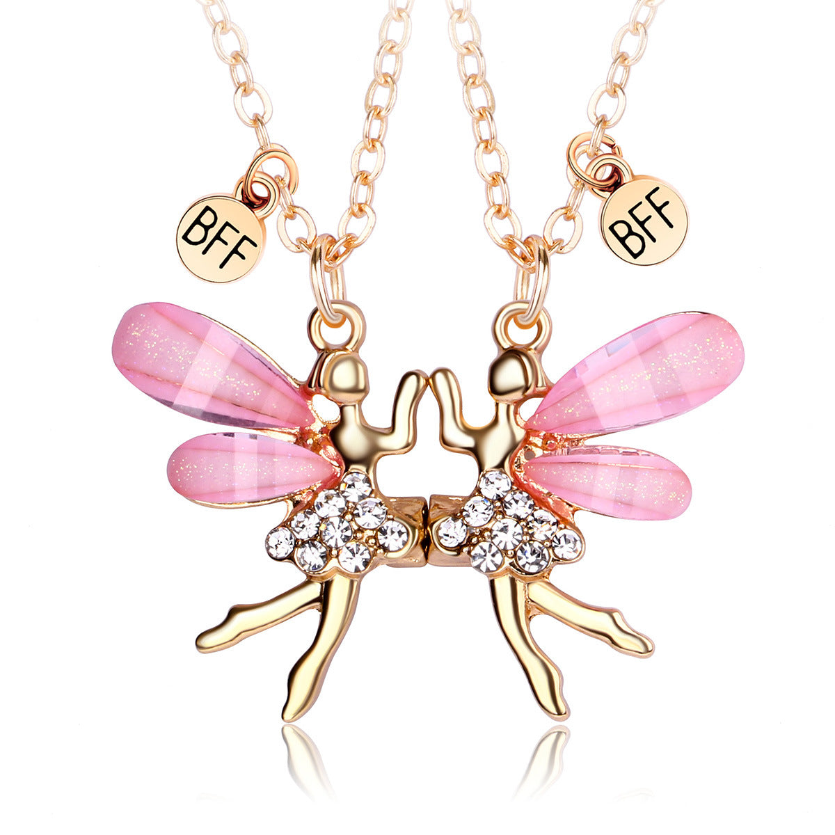 Pixie High-Five: Crystal Wing Magnetic Charm Necklaces