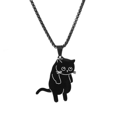 Playful Cat Trio Necklace Set - For 3 Best Friends