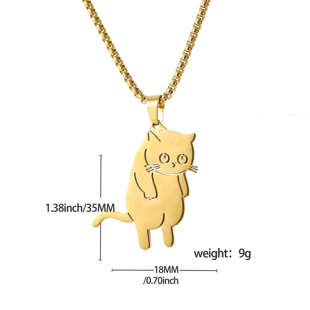 Playful Cat Trio Necklace Set - For 3 Best Friends
