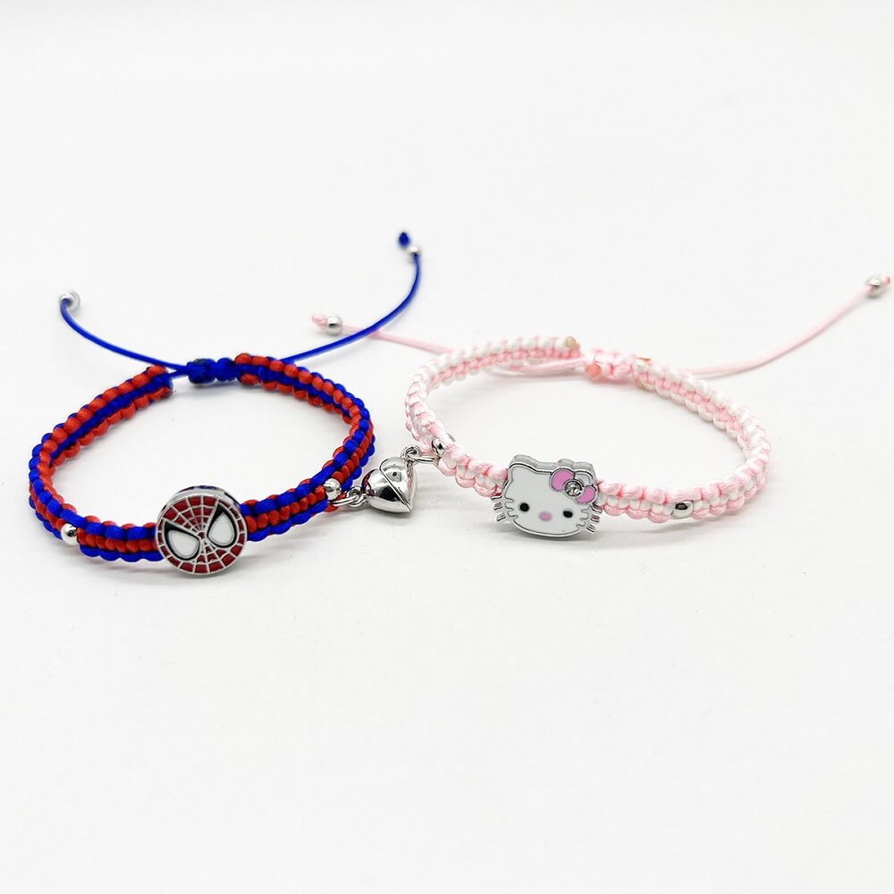 Spiderman And Hello Kitty Bracelets Magnetic