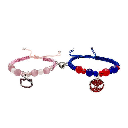 Spiderman And Hello Kitty Bracelets Magnetic