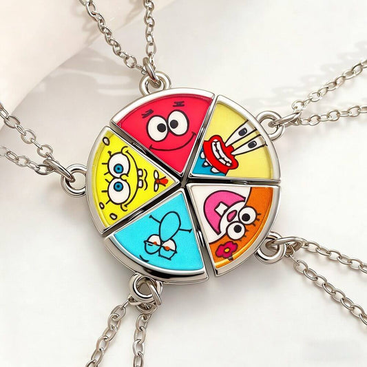 SpongeBob SquarePants Puzzle Friendship Necklace Set - 5PCS