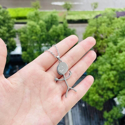 Stick Figure Bestie Necklace - Playful BFF Gift