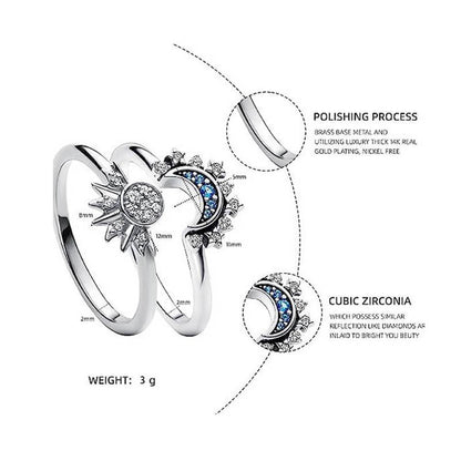 Sun and Moon Ring Set | Worldnetgifts