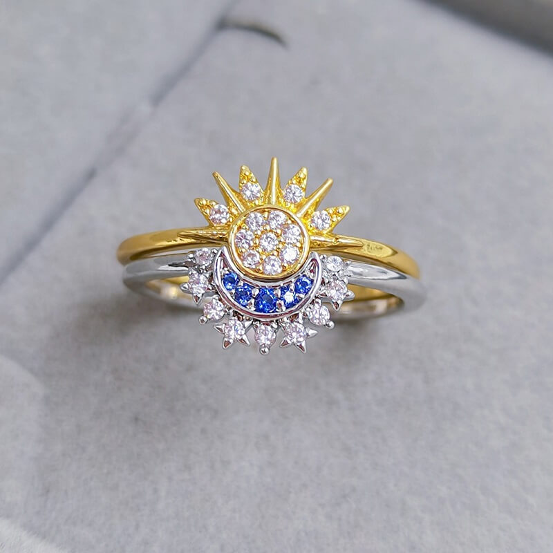 Sun and Moon Ring Set | Worldnetgifts