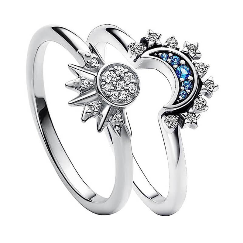 Sun and Moon Ring Set | Worldnetgifts