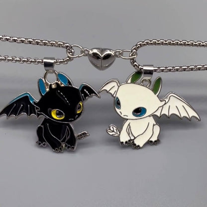 HTTYD Toothless & Light Fury Friendship Necklace Set