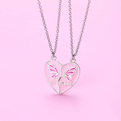Best Friend Magnetic Necklaces for 2 Butterfly