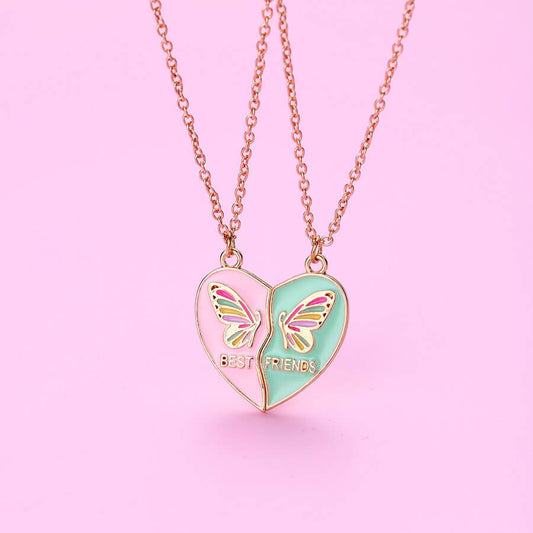 Best Friend Magnetic Necklaces for 2 Butterfly