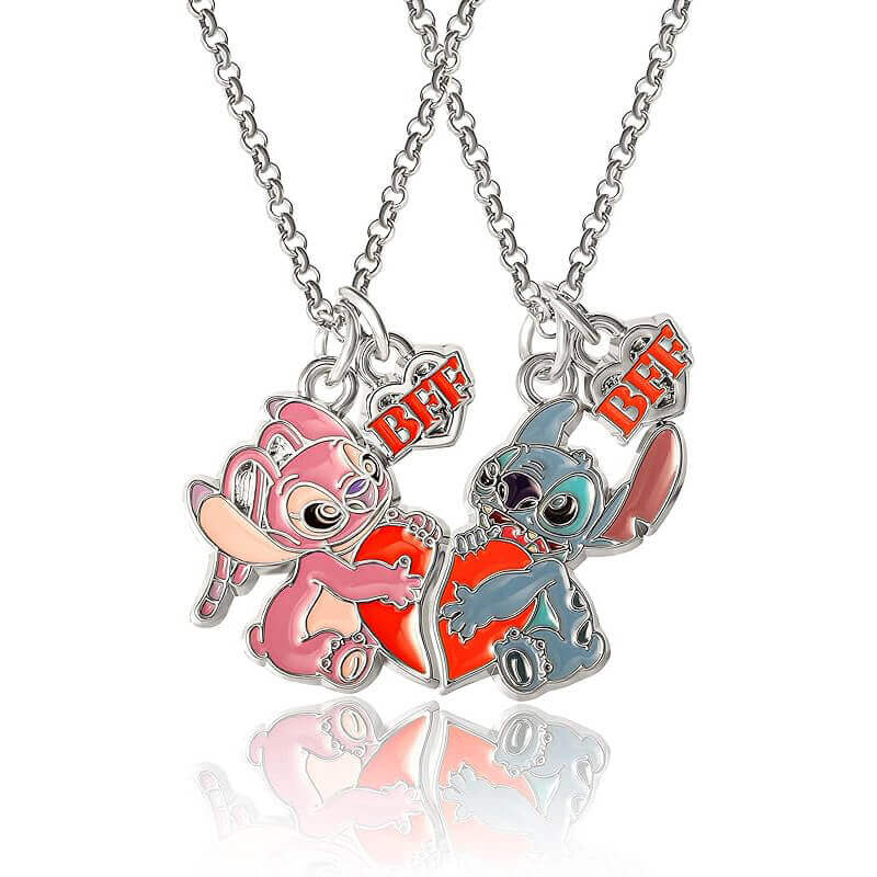 Matching Stitch and Angel Necklaces