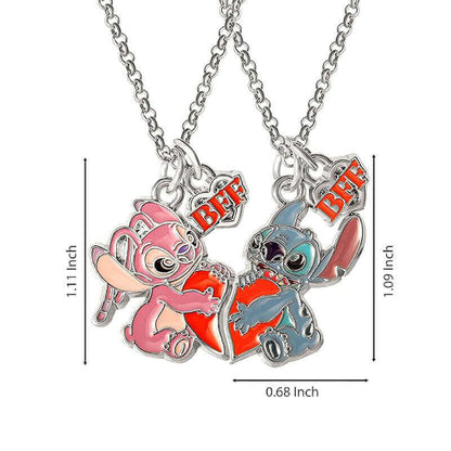 Matching Stitch and Angel Necklaces