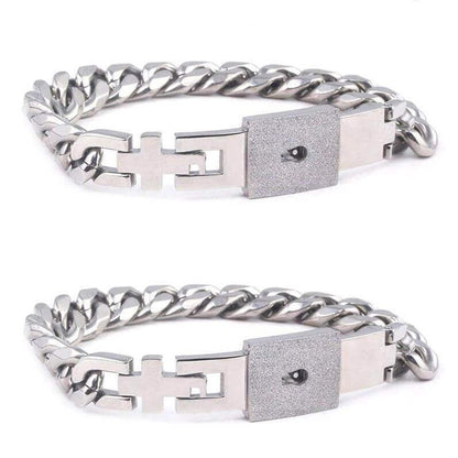 matching silver bracelets for couples