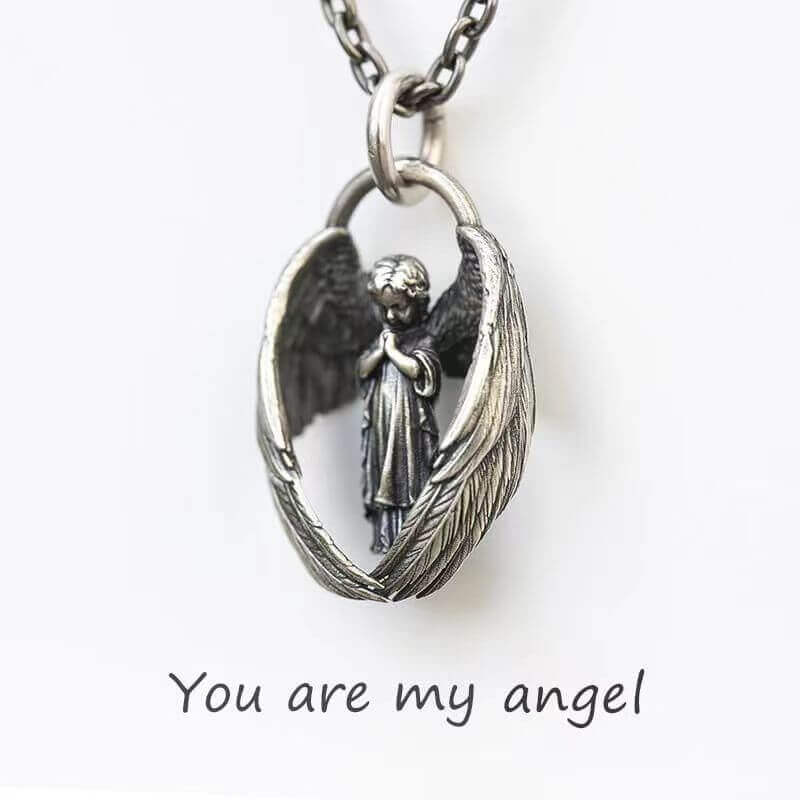 Angel Necklace Pendant Silver for Best friend
