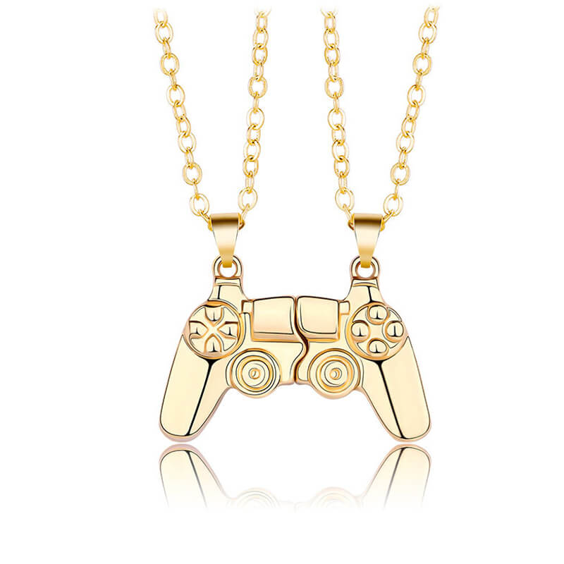 ps4 controller pendant gold friendship necklace