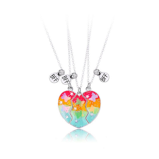 Butterfly Magnetic Friendship Necklaces for 3