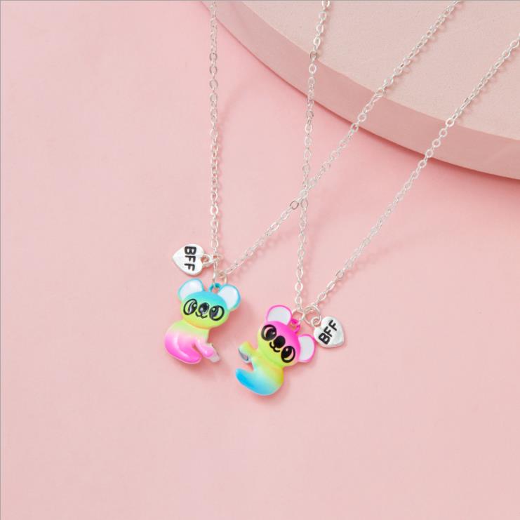 Cute Raccoon Shape Pendant Necklace for BFF