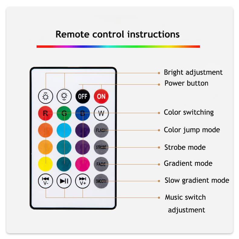 Colorful Night Light with Bluetooth Music 360 Degree Rotation