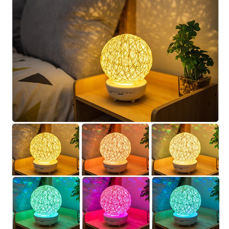 Colorful Night Light with Bluetooth Music 360 Degree Rotation