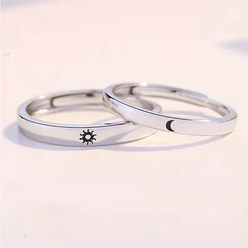 sun and moon friendship rings