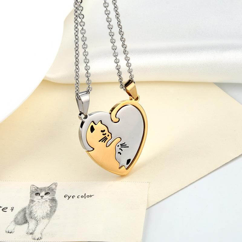 Bestie necklace cat for bff