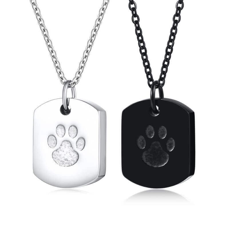 Dog Paw Best Friend Necklace Urn Ashes Keep Memory