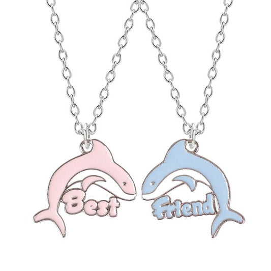 Dolphin Pendant Best Friend Necklace