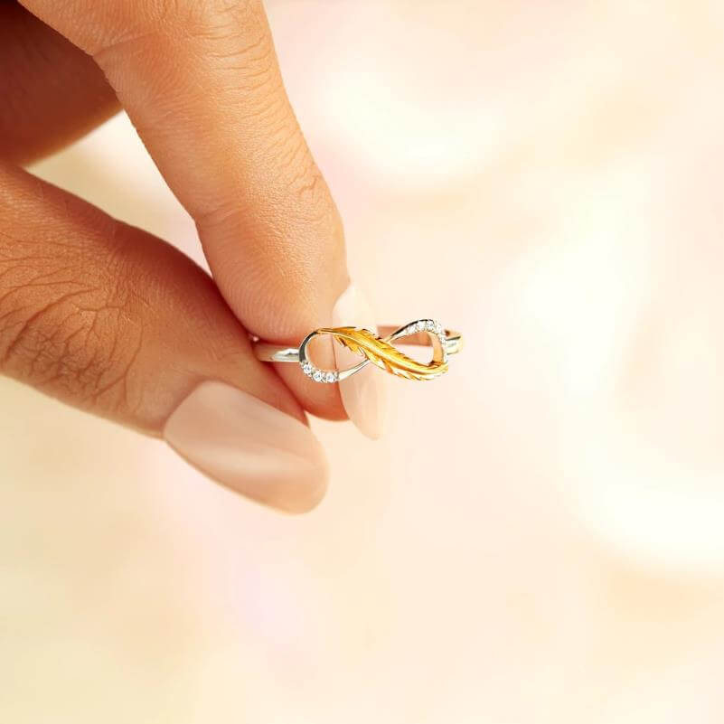 Feather Endless Love Ring